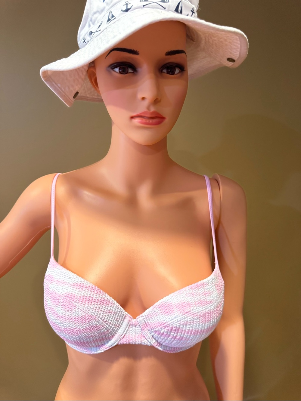 Light Pink Textured Underwire Bikini Top